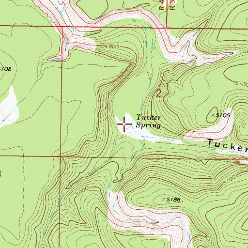 Topographic Map of Tucker Spring, AZ
