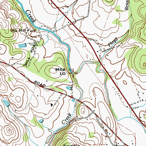 Topographic Map of Coleman Fork, TN