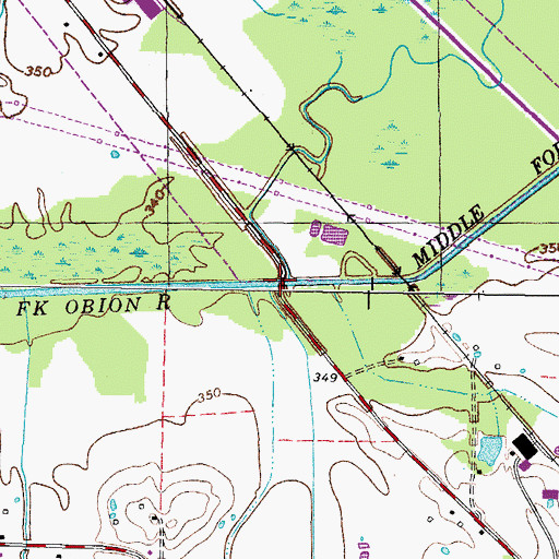 Topographic Map of Coley Branch, TN