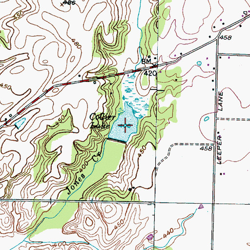 Topographic Map of Collier Lake, TN