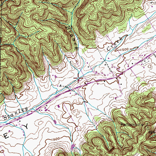 Topographic Map of Collins Branch, TN
