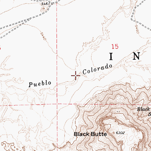 Topographic Map of Bidahochi Wash, AZ