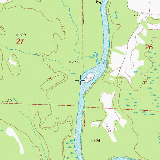 Topographic Map of Tucker Branch, AL