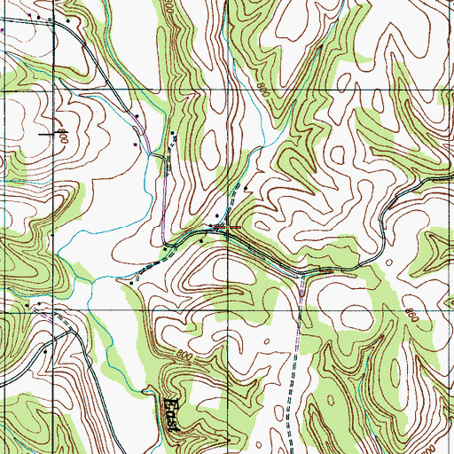 Topographic Map of Concord School (historical), TN