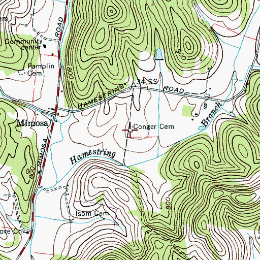 Topographic Map of Conger Cemetery, TN