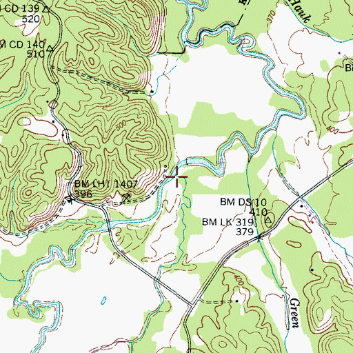 Topographic Map of Conley Branch, TN