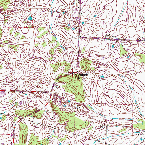 Topographic Map of Conner Church, TN