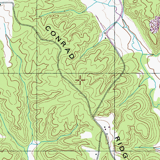 Topographic Map of Conrad Ridge, TN