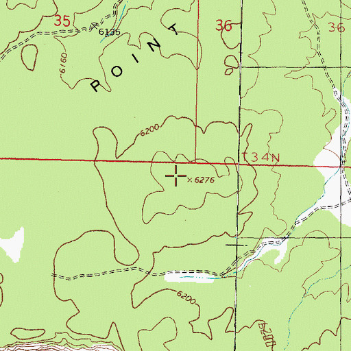Topographic Map of Tuckup Point, AZ