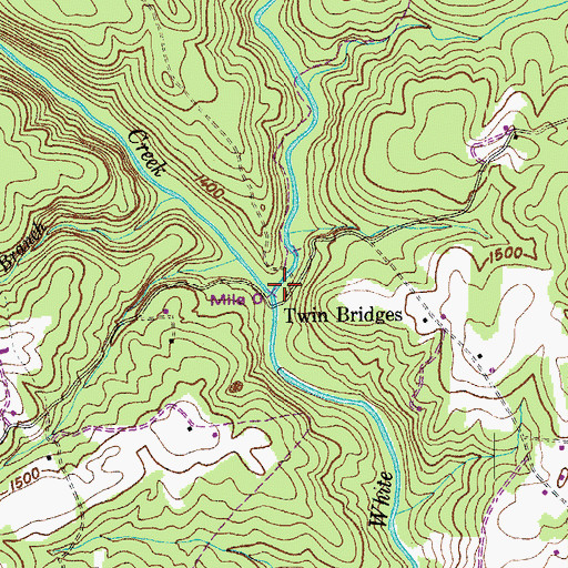 Topographic Map of Cook Creek, TN