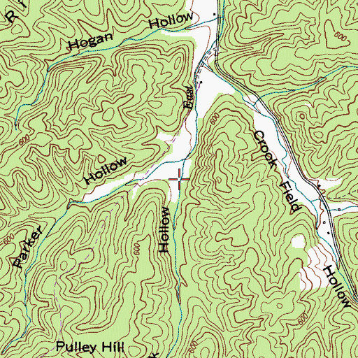 Topographic Map of Cook Hollow, TN