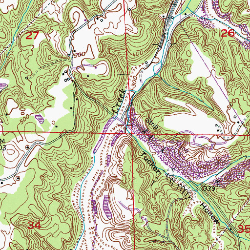 Topographic Map of Tucker Hollow, AL