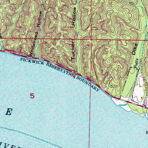 Topographic Map of Tucker Hollow, AL