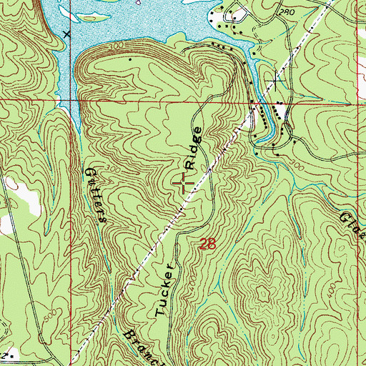 Topographic Map of Tucker Ridge, AL