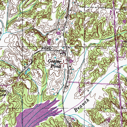 Topographic Map of Cooper Pond, TN