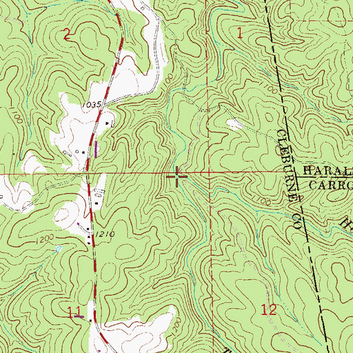 Topographic Map of Tumlin Creek, AL