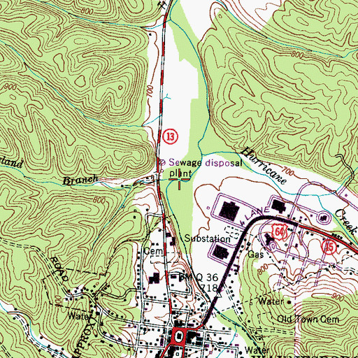Topographic Map of Copeland Branch, TN