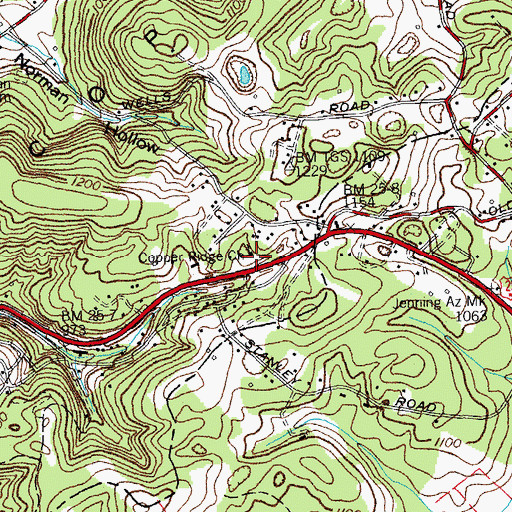 Topographic Map of Copper Ridge Church, TN
