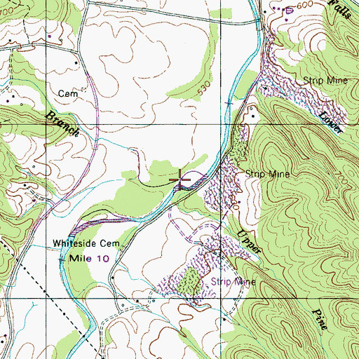 Topographic Map of Copperas Branch, TN