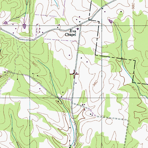 Topographic Map of Copperas School, TN