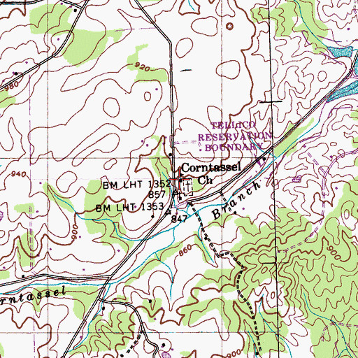 Topographic Map of Corntassel Church, TN