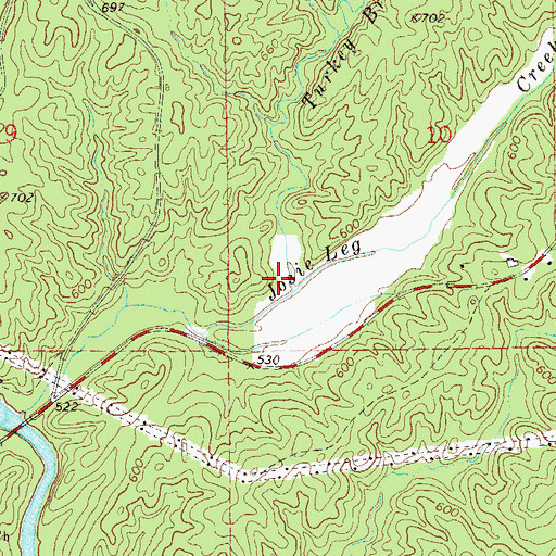 Topographic Map of Turkey Branch, AL
