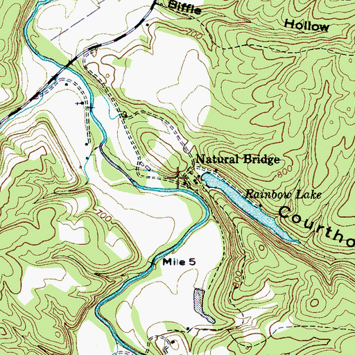 Topographic Map of Courthouse Hollow, TN