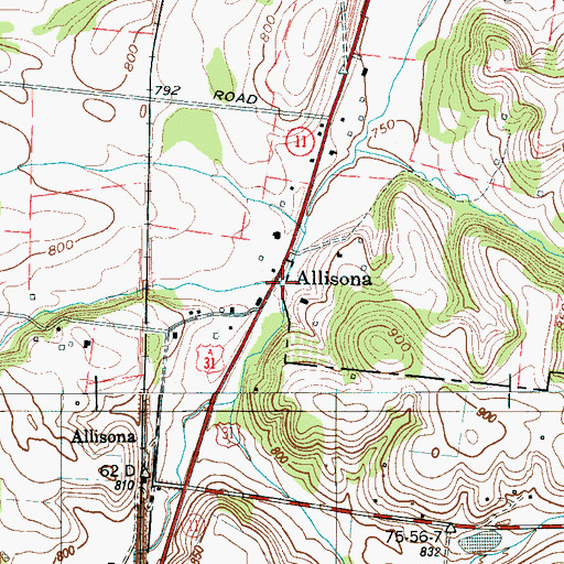 Topographic Map of Cove Branch, TN