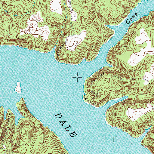 Topographic Map of Cove Creek, TN