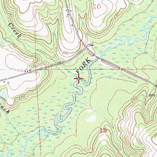 Topographic Map of Turkey Creek, AL