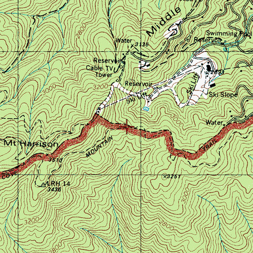 Topographic Map of Cove Mountain Trail, TN