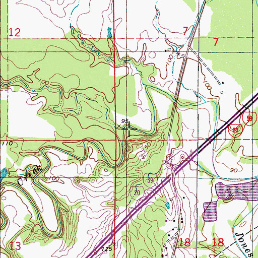 Topographic Map of Turkey Creek, AL