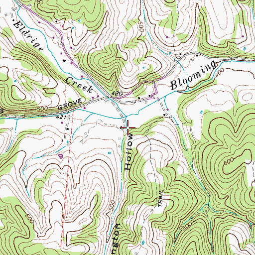 Topographic Map of Covington Hollow, TN