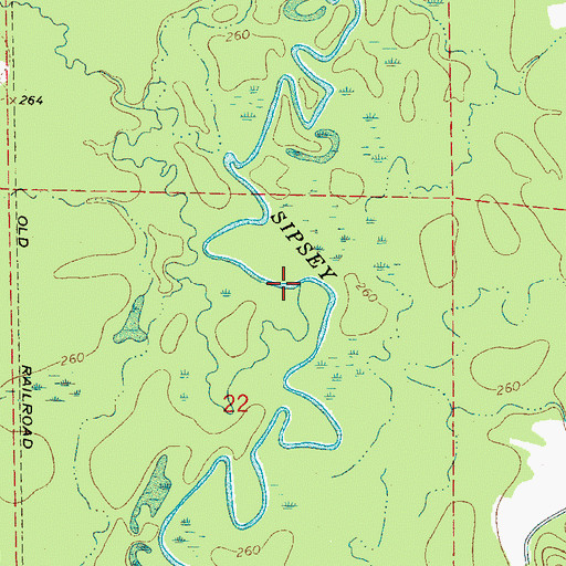Topographic Map of Turkey Creek, AL