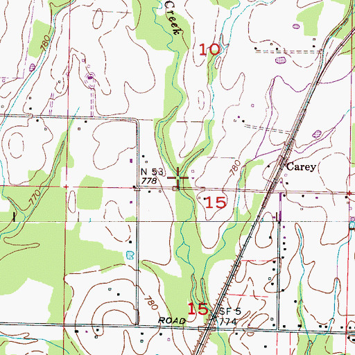Topographic Map of Turkey Creek, AL