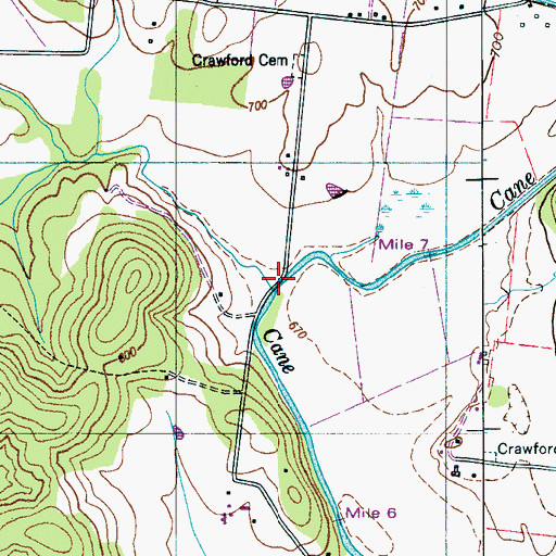 Topographic Map of Craighead Creek, TN