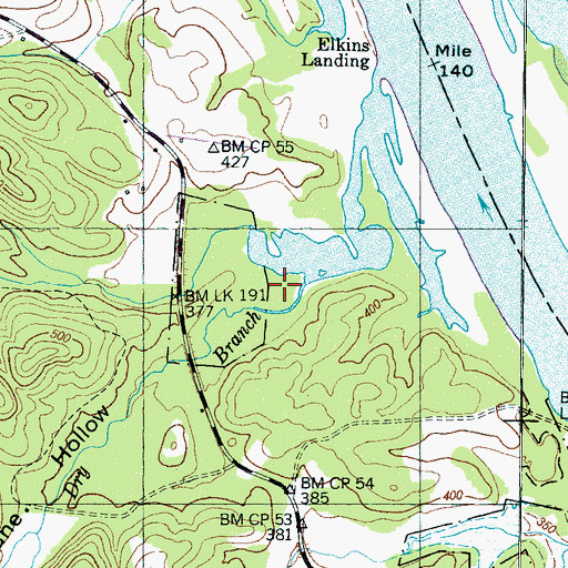 Topographic Map of Crane Hollow, TN