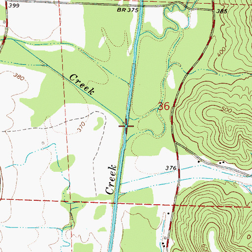 Topographic Map of Turkey Creek, AL
