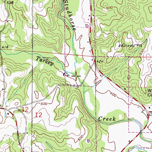 Topographic Map of Turkey Creek, AL