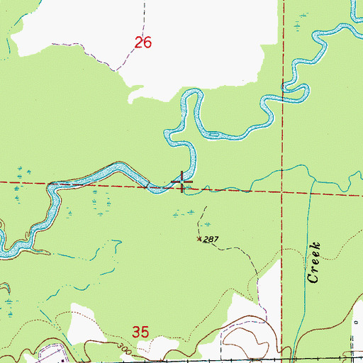 Topographic Map of Turkey Creek, AL