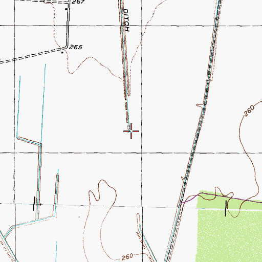 Topographic Map of Crockett Creek, TN
