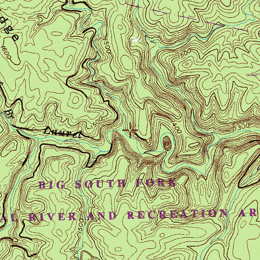 Topographic Map of Crockett Creek, TN