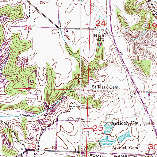 Topographic Map of Turkey Creek, AL