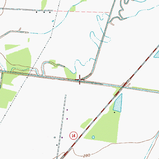 Topographic Map of Crooked Creek, TN