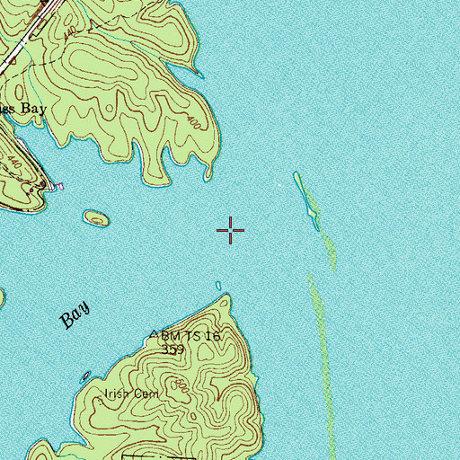 Topographic Map of Crooked Creek, TN