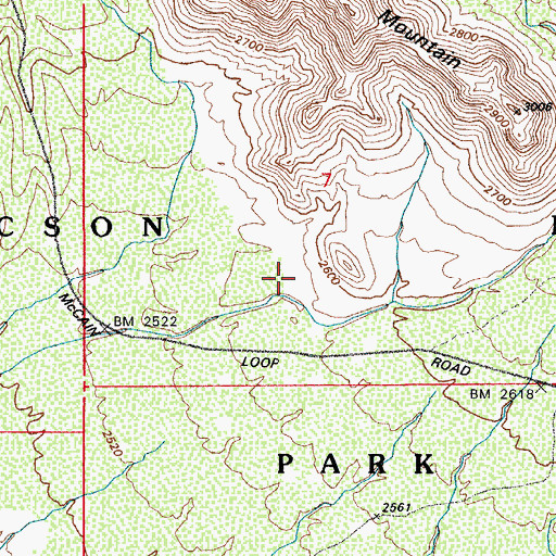 Topographic Map of Tucson Mountain County Park, AZ