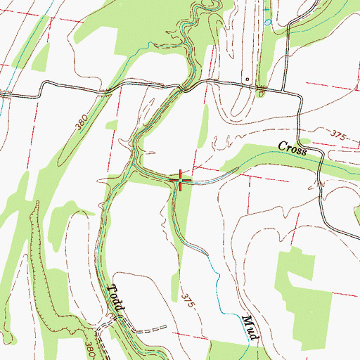 Topographic Map of Cross Pond, TN