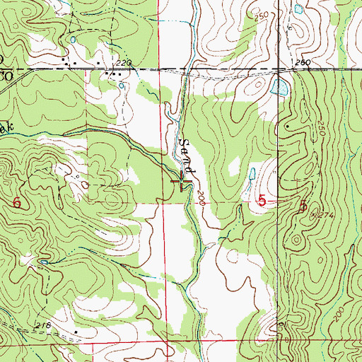 Topographic Map of Turkeypen Creek, AL