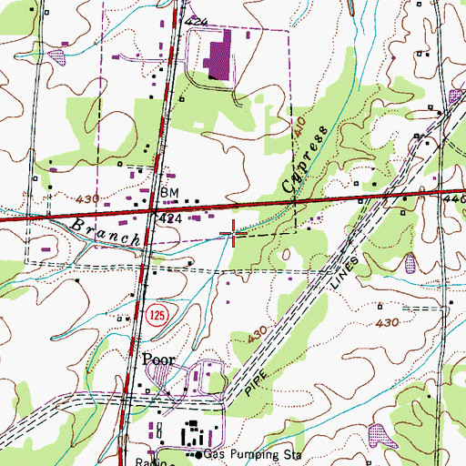 Topographic Map of Crystal Spring Branch, TN