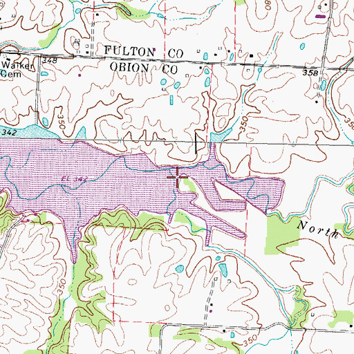Topographic Map of Cub Branch, TN